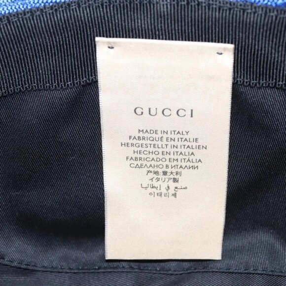 GUCCI GG Canvas Off The Grid Bucket Hat M Blue - Picture 15 of 16